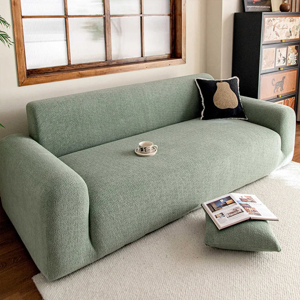 Plush Jacquard Stretch Sofa Slipcover