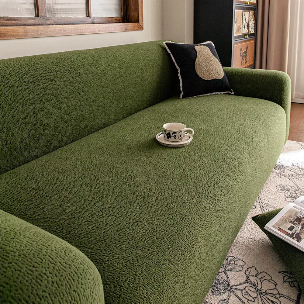 Plush Jacquard Stretch Sofa Slipcover