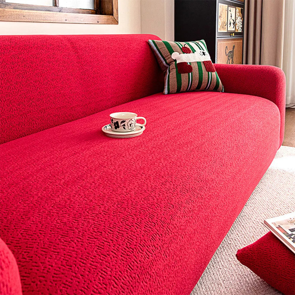 Plush Jacquard Stretch Sofa Slipcover