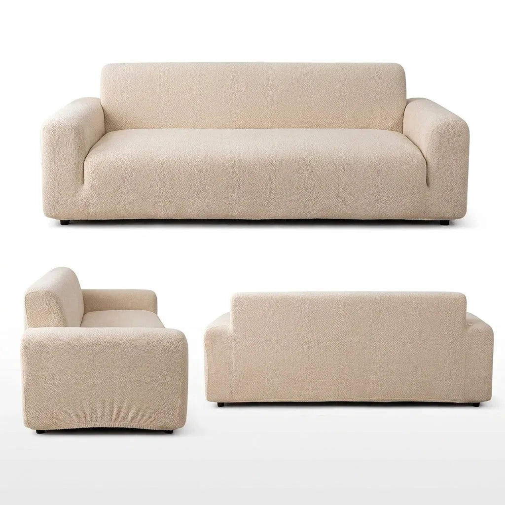 Plush Jacquard Stretch Sofa Slipcover