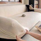 Plush Jacquard Stretch Sofa Slipcover