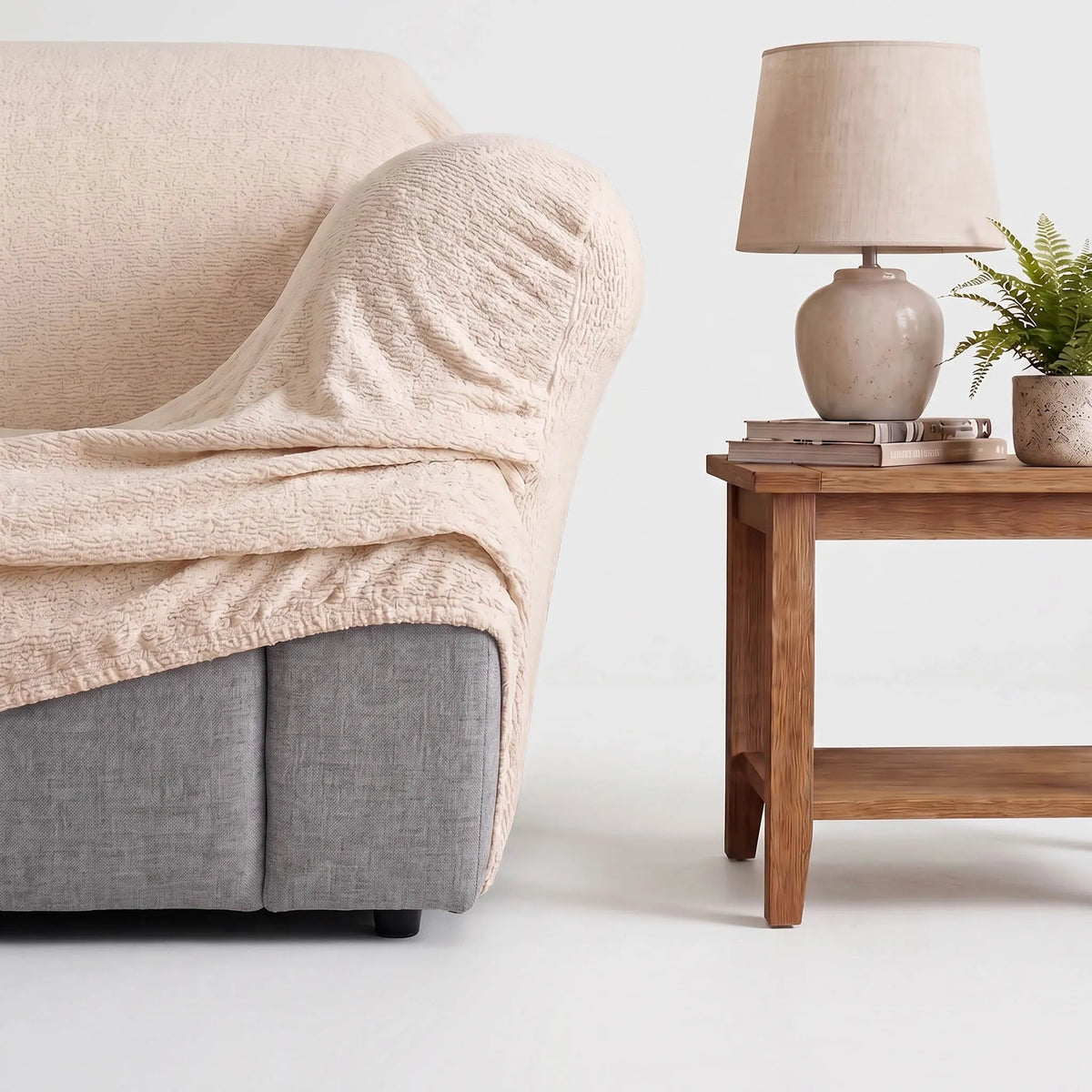 Plush Jacquard Stretch Sofa Slipcover