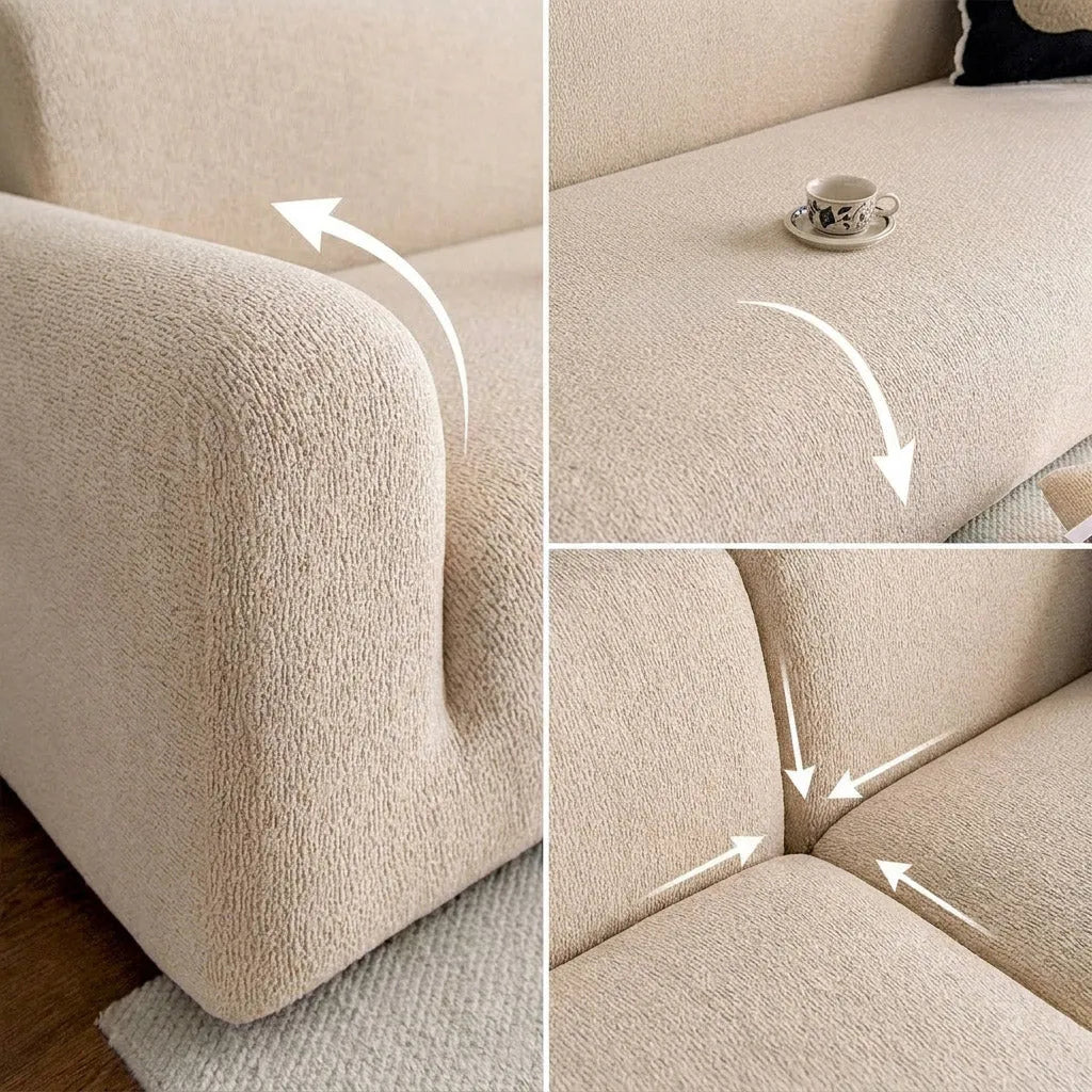 Plush Jacquard Stretch Sofa Slipcover