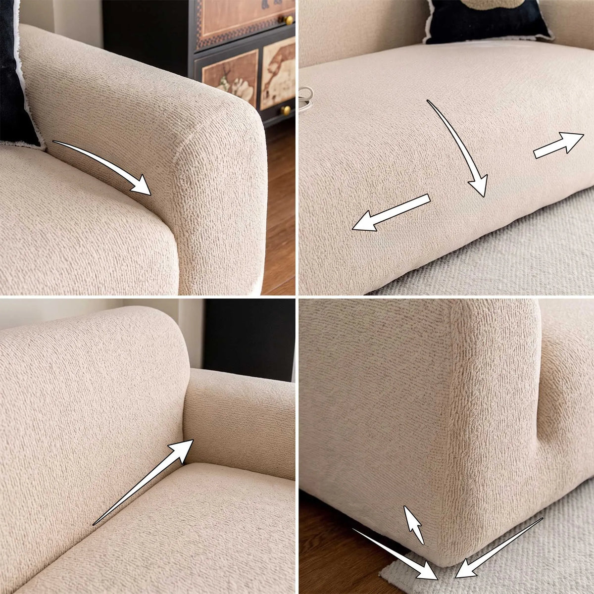 Plush Jacquard Stretch Sofa Slipcover