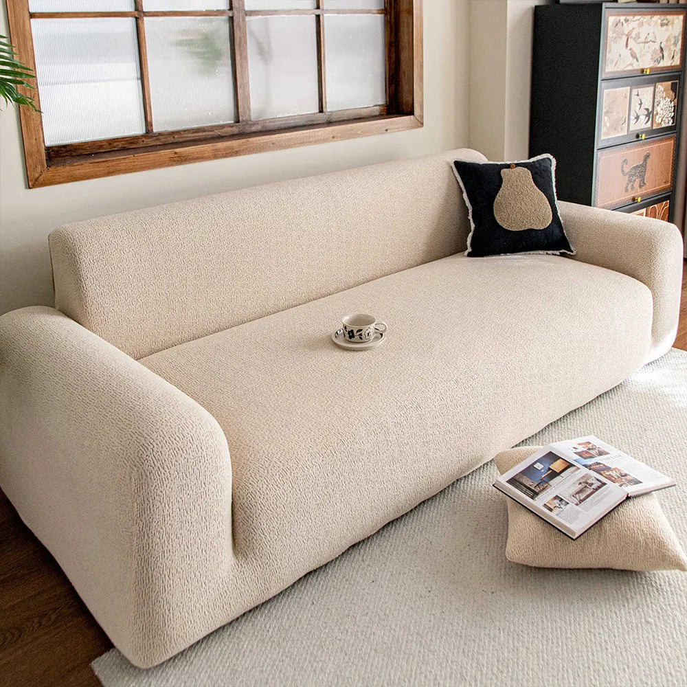 Plush Jacquard Stretch Sofa Slipcover