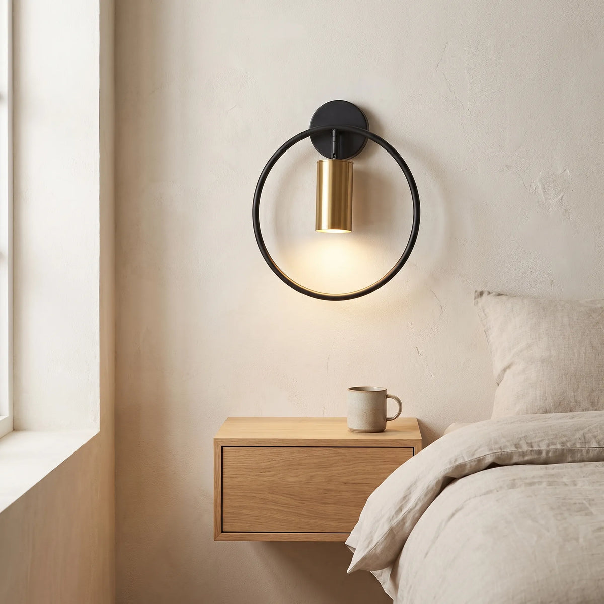 Post Modern Black Gold Wall Lamp