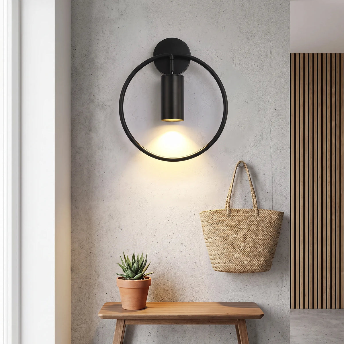 Post Modern Black Gold Wall Lamp