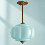 Pumpkin Glass Semi-Flush Pendant
