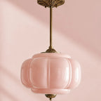 Pumpkin Glass Semi-Flush Pendant
