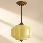 Pumpkin Glass Semi-Flush Pendant