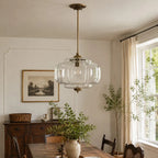Pumpkin Glass Semi-Flush Pendant