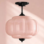 Pumpkin Glass Semi-Flush Pendant