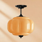 Pumpkin Glass Semi-Flush Pendant