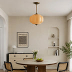 Pumpkin Glass Semi-Flush Pendant