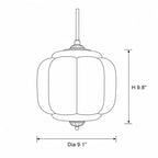 Pumpkin Milk Glass Ceiling Light