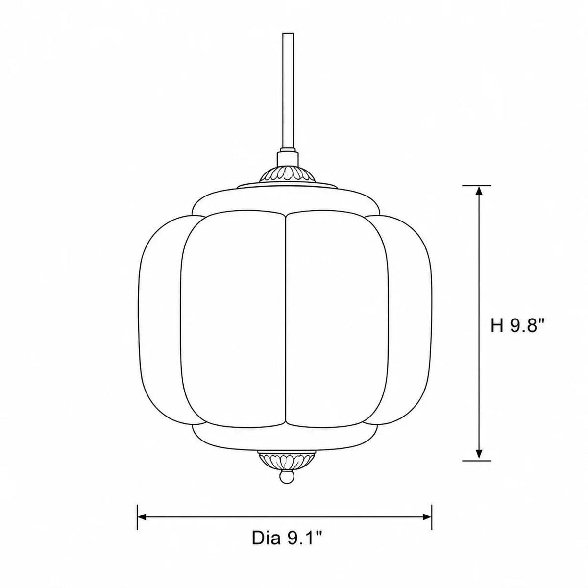 Pumpkin Milk Glass Ceiling Light