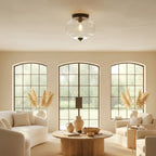 Pumpkin Milk Glass Ceiling Light