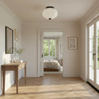 Pumpkin Milk Glass Ceiling Light