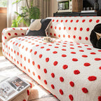 Raised Dot Plush Stretch Slipcover