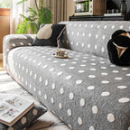 Raised Dot Plush Stretch Slipcover