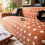 Raised Dot Plush Stretch Slipcover