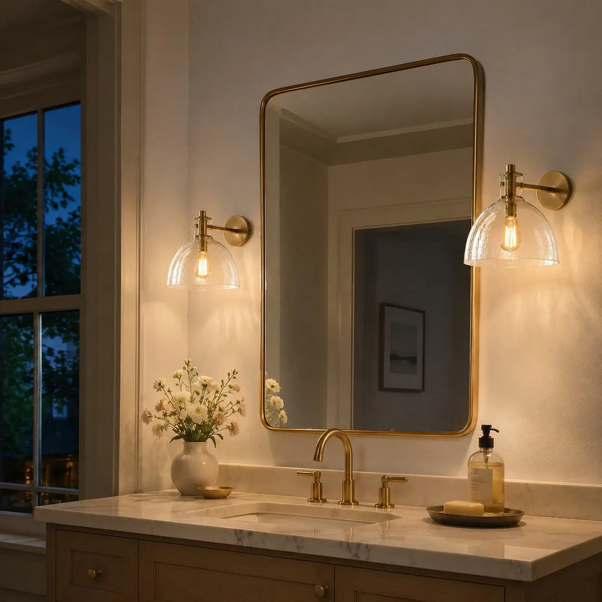 Recycled Glass Wall Light