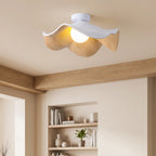 Resin Globe Wood-Grain Ceiling Light