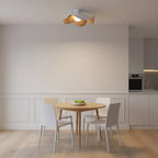 Resin Globe Wood-Grain Ceiling Light