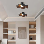 Resin Globe Wood-Grain Ceiling Light