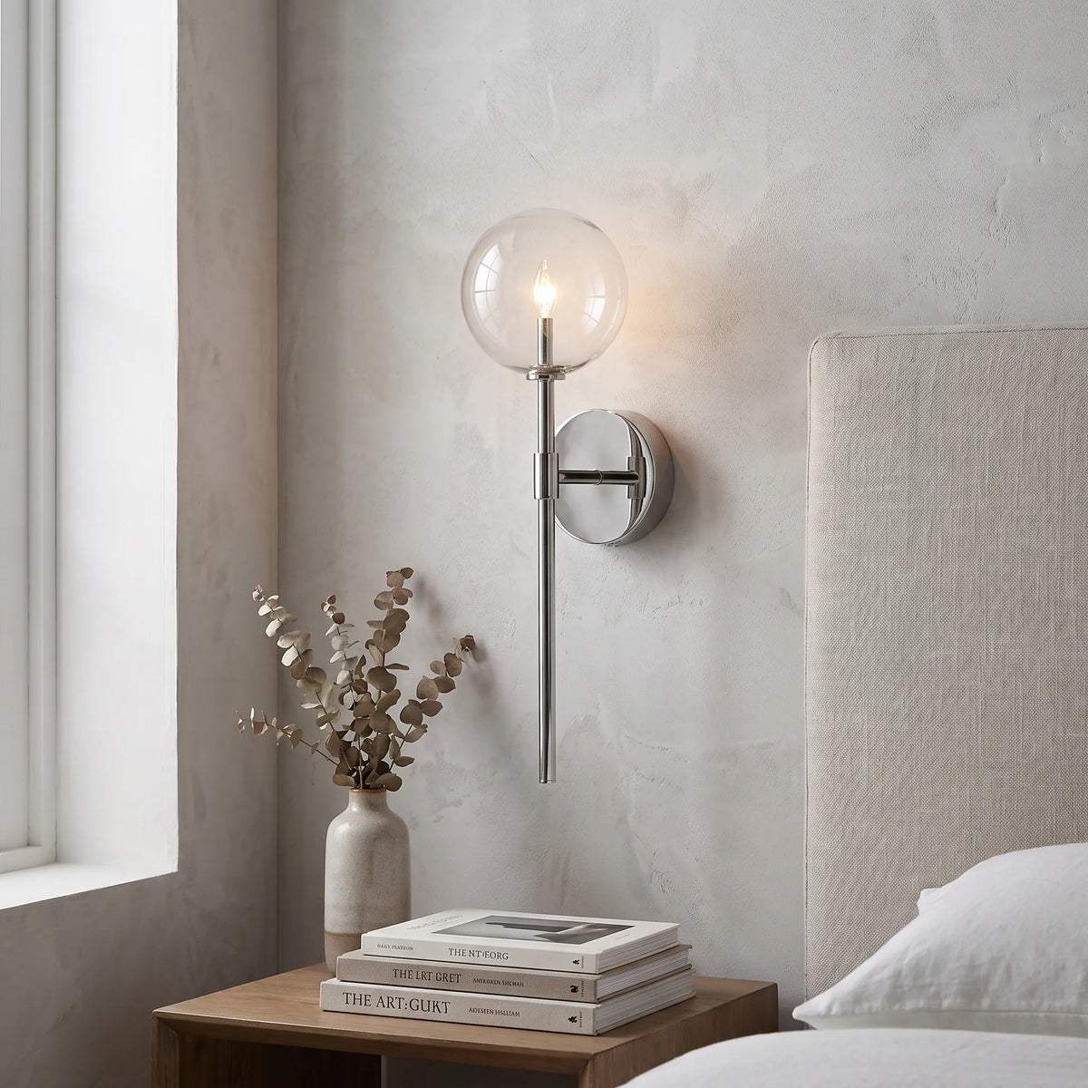 Retro Clear Globe Wall Lamp