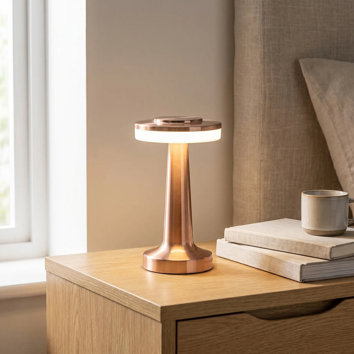 Retro Metallic Mini Table Lamp