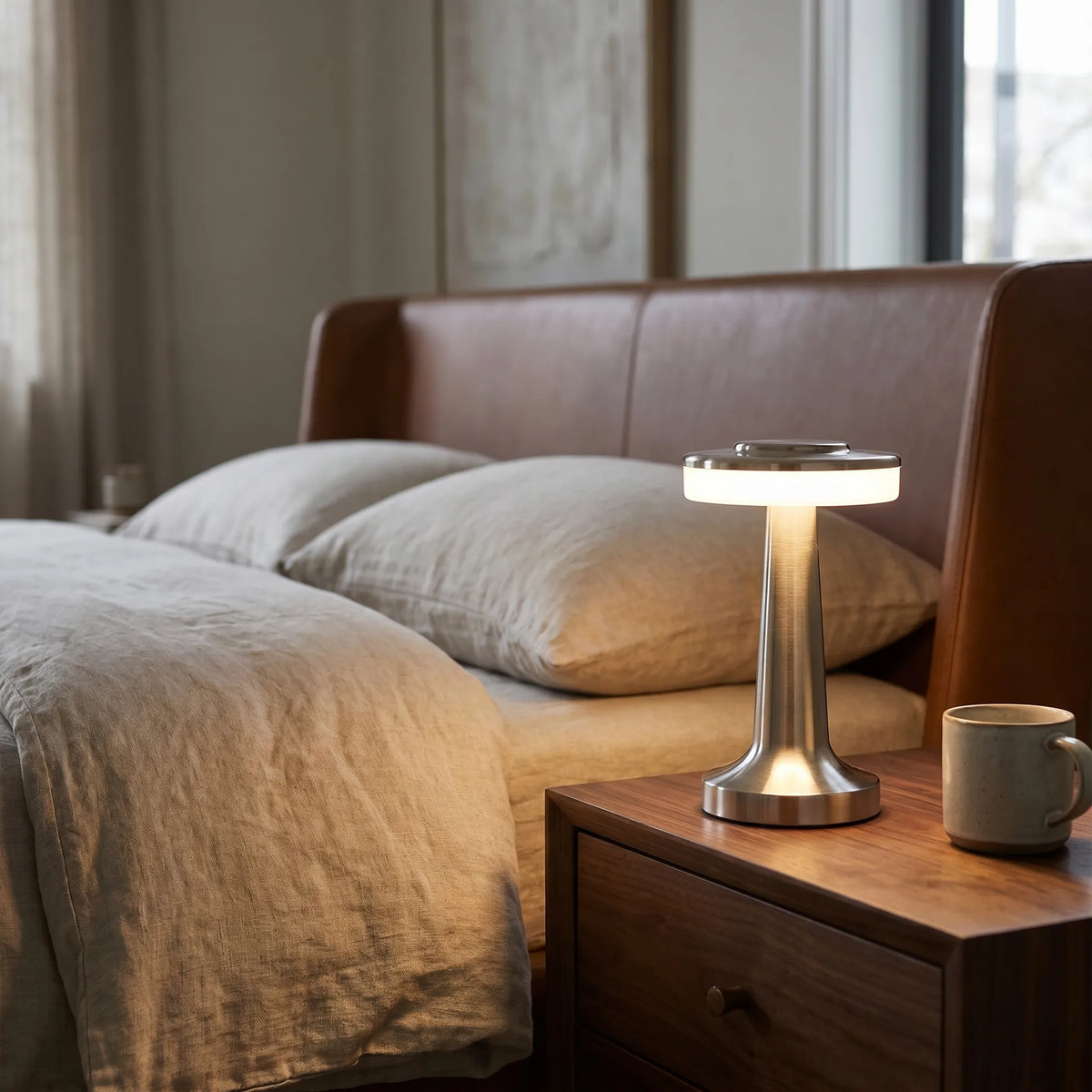 Retro Metallic Mini Table Lamp