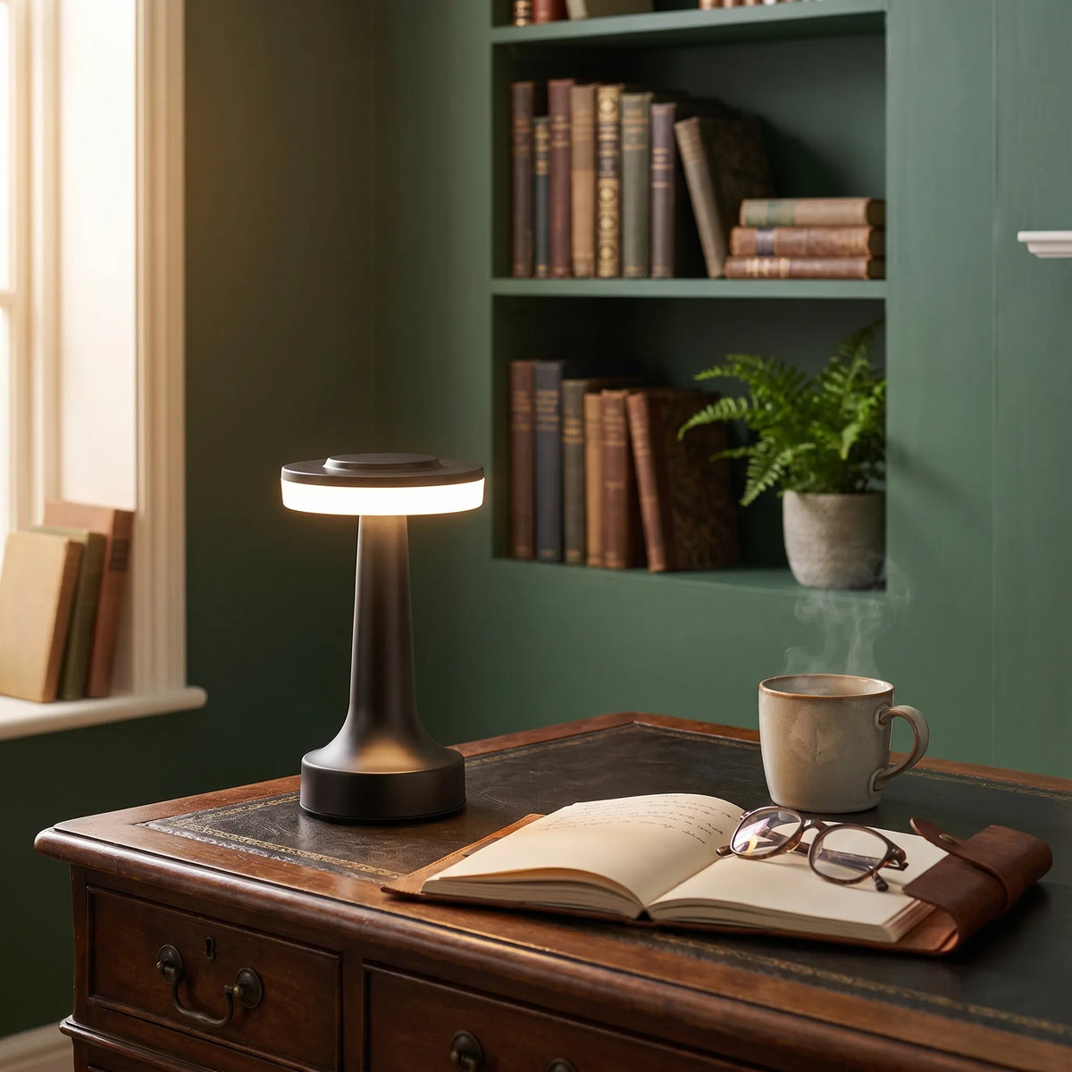 Retro Metallic Mini Table Lamp