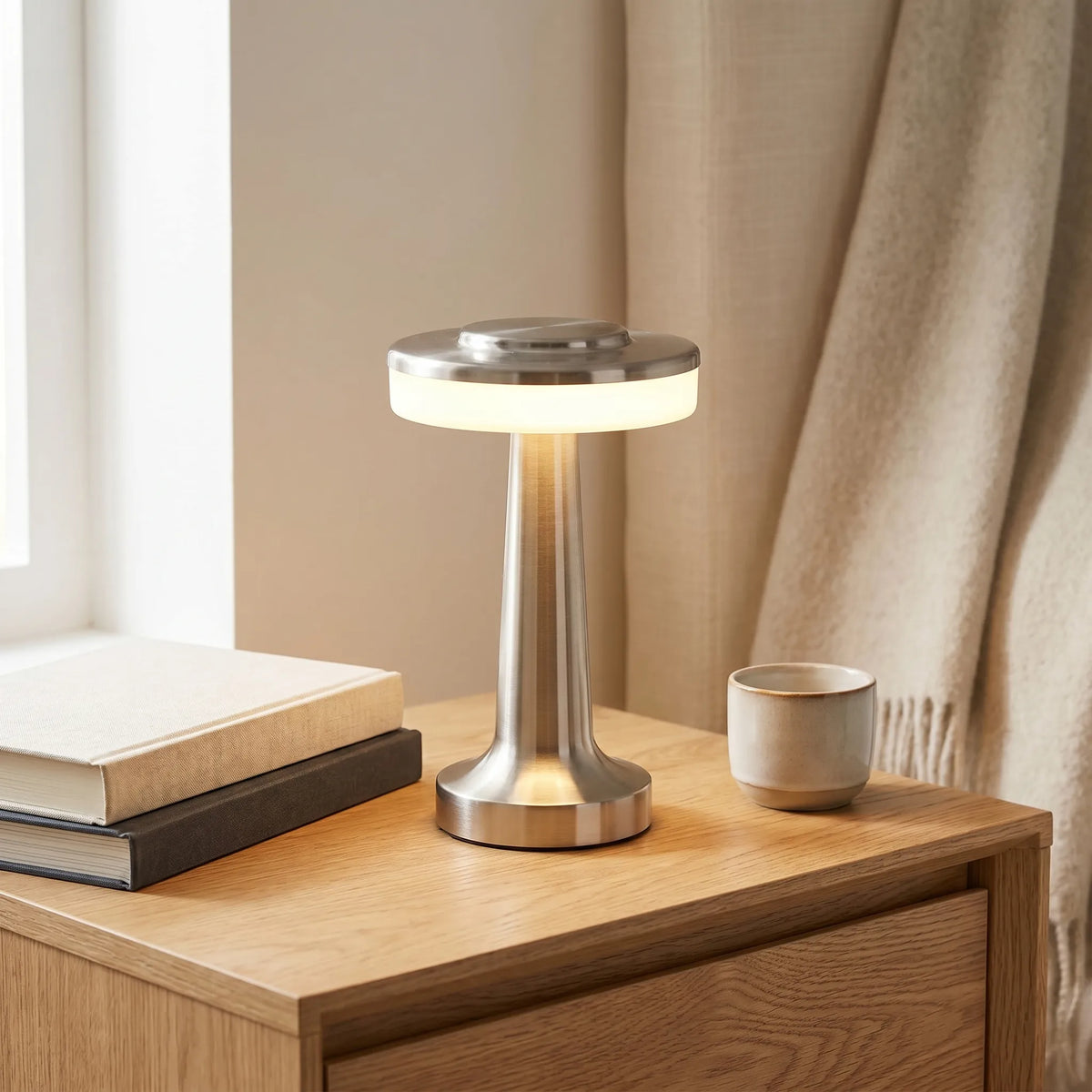 Retro Metallic Mini Table Lamp