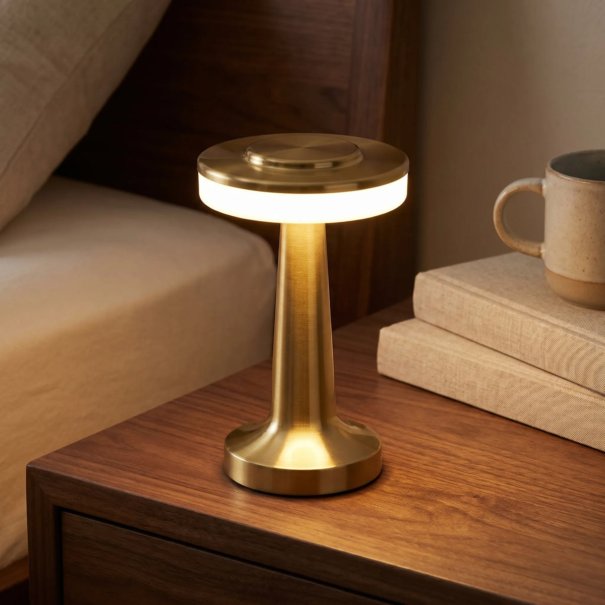 Retro Metallic Mini Table Lamp