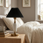 Retro Pleated Column Table Lamp