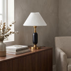 Retro Pleated Column Table Lamp