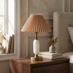 Retro Pleated Column Table Lamp