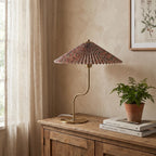 Retro Pleated Umbrella Table Lamp