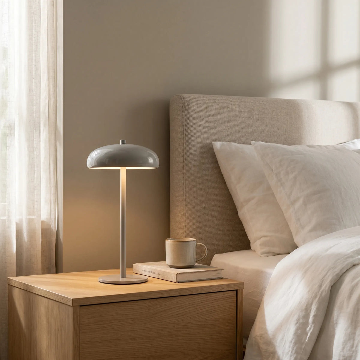 Retro Rounded Cordless Table Lamp