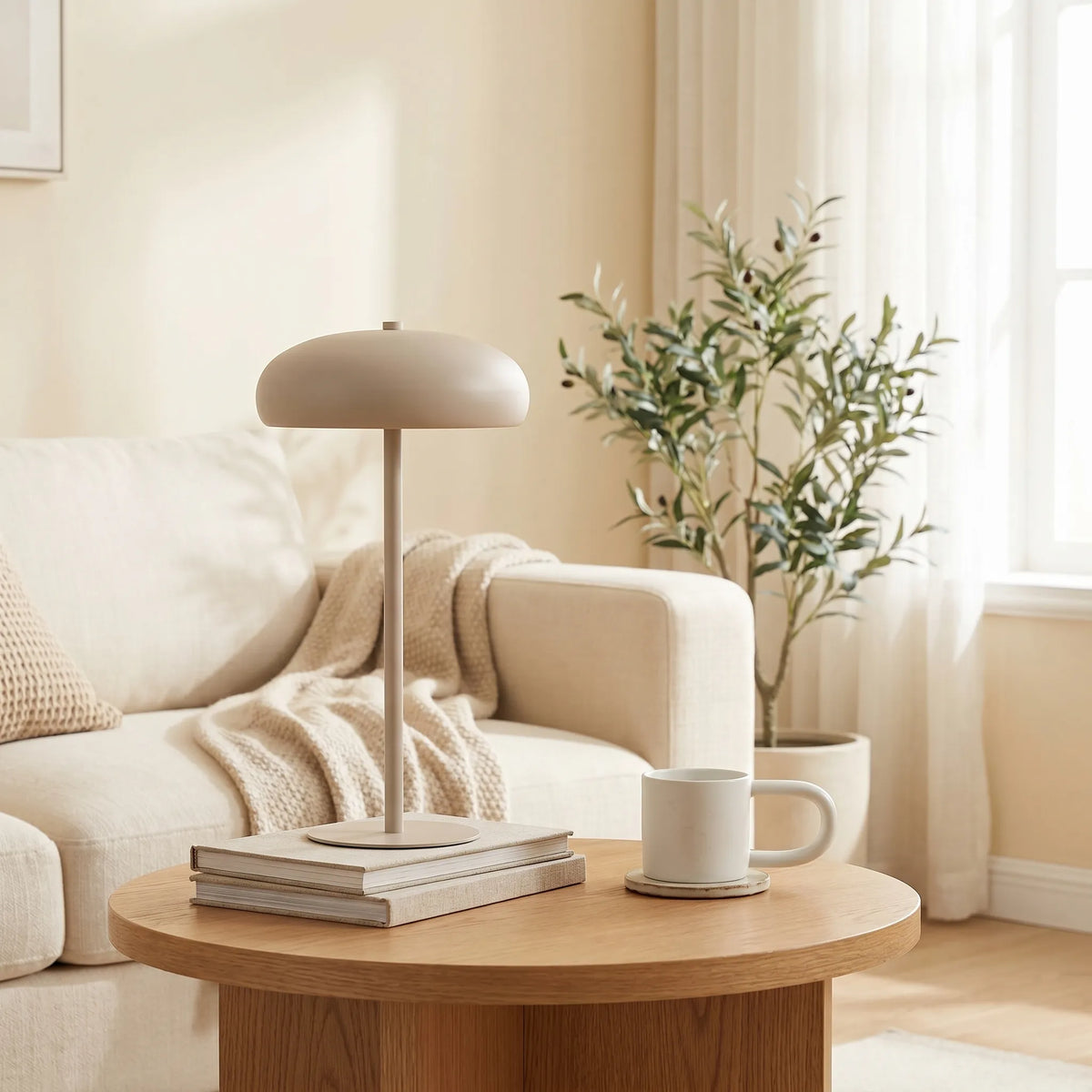 Retro Rounded Cordless Table Lamp