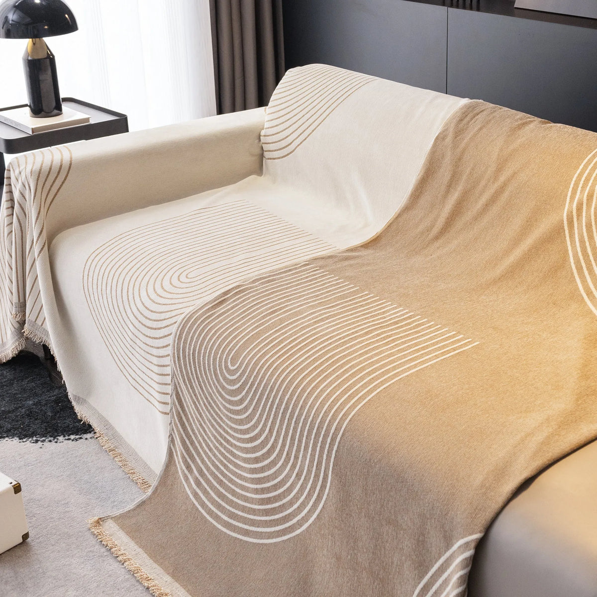 Reversible Arches Chenille Sofa Cover