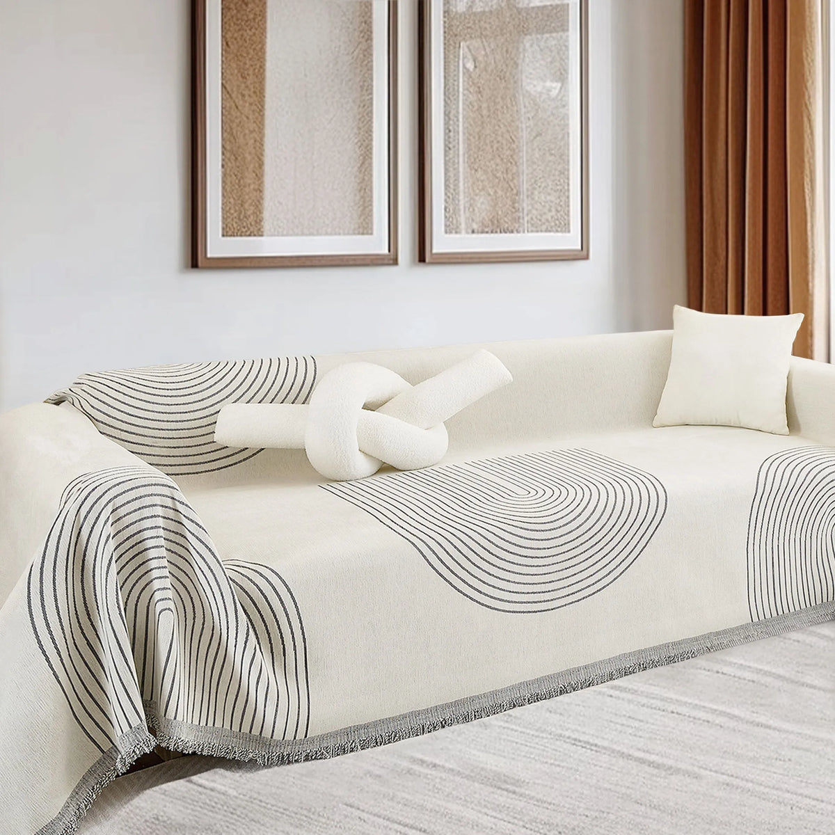 Reversible Arches Chenille Sofa Cover