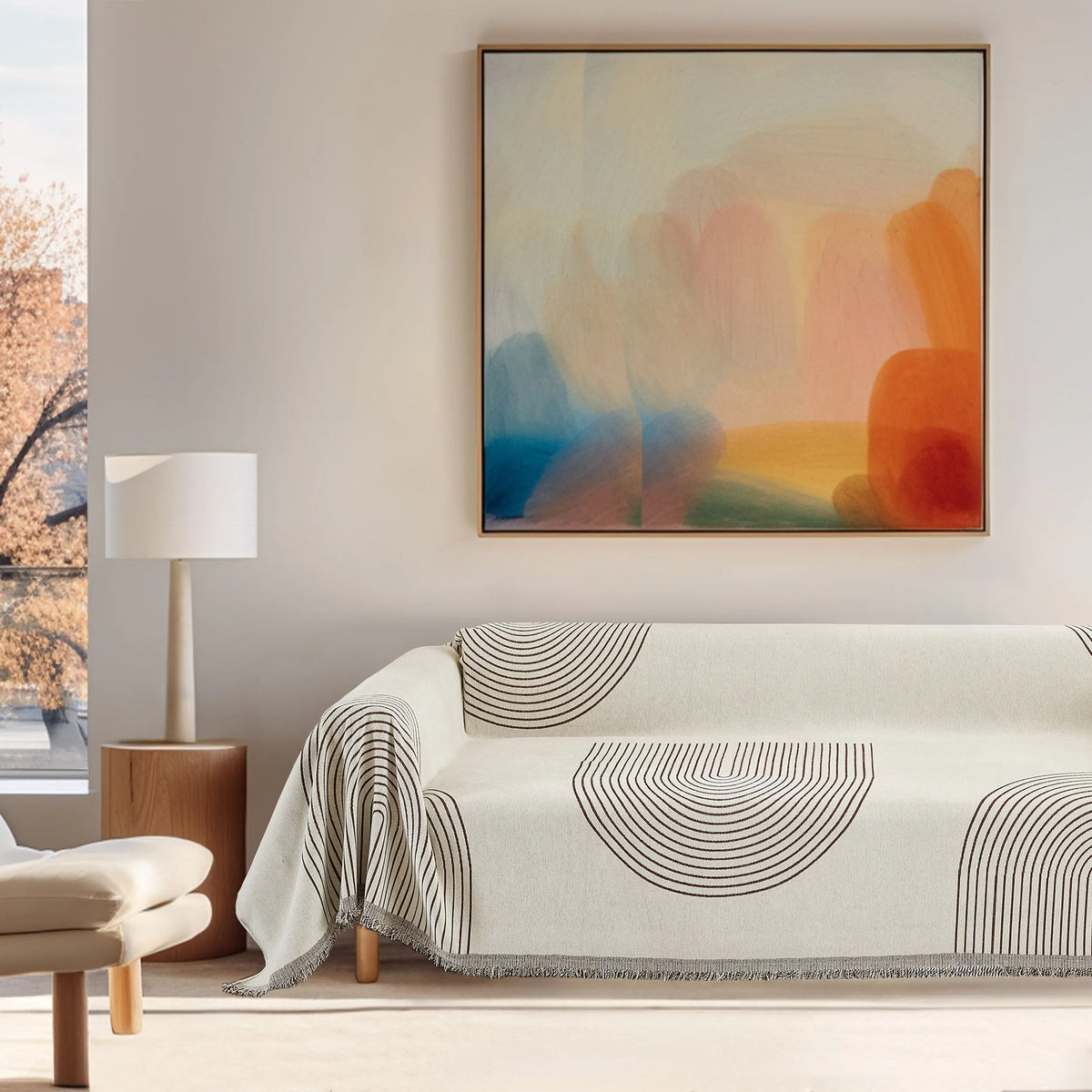 Reversible Arches Chenille Sofa Cover