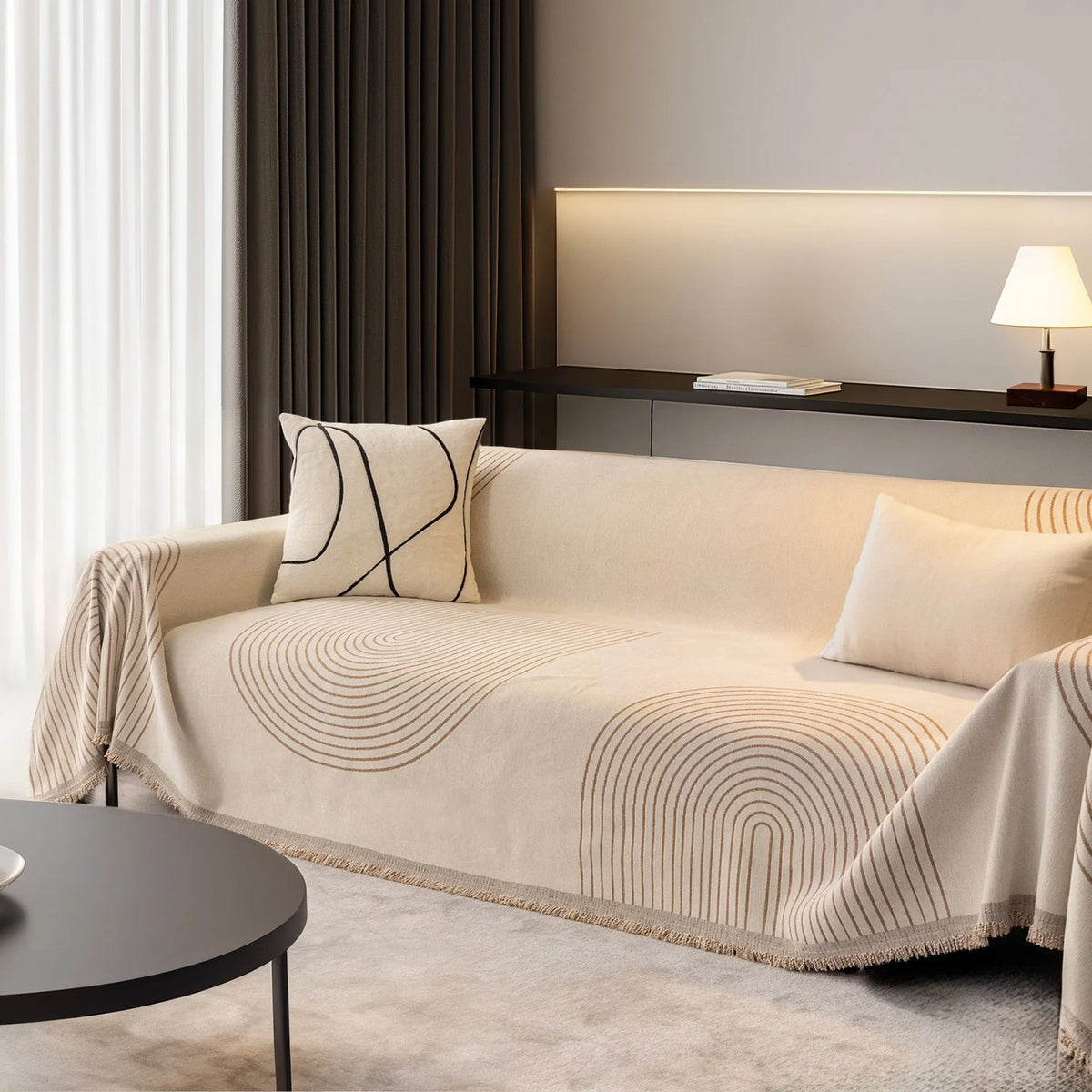 Reversible Arches Chenille Sofa Cover