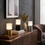 Ribbed Acrylic Mini Cordless Lamp
