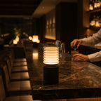 Ribbed Acrylic Mini Cordless Lamp