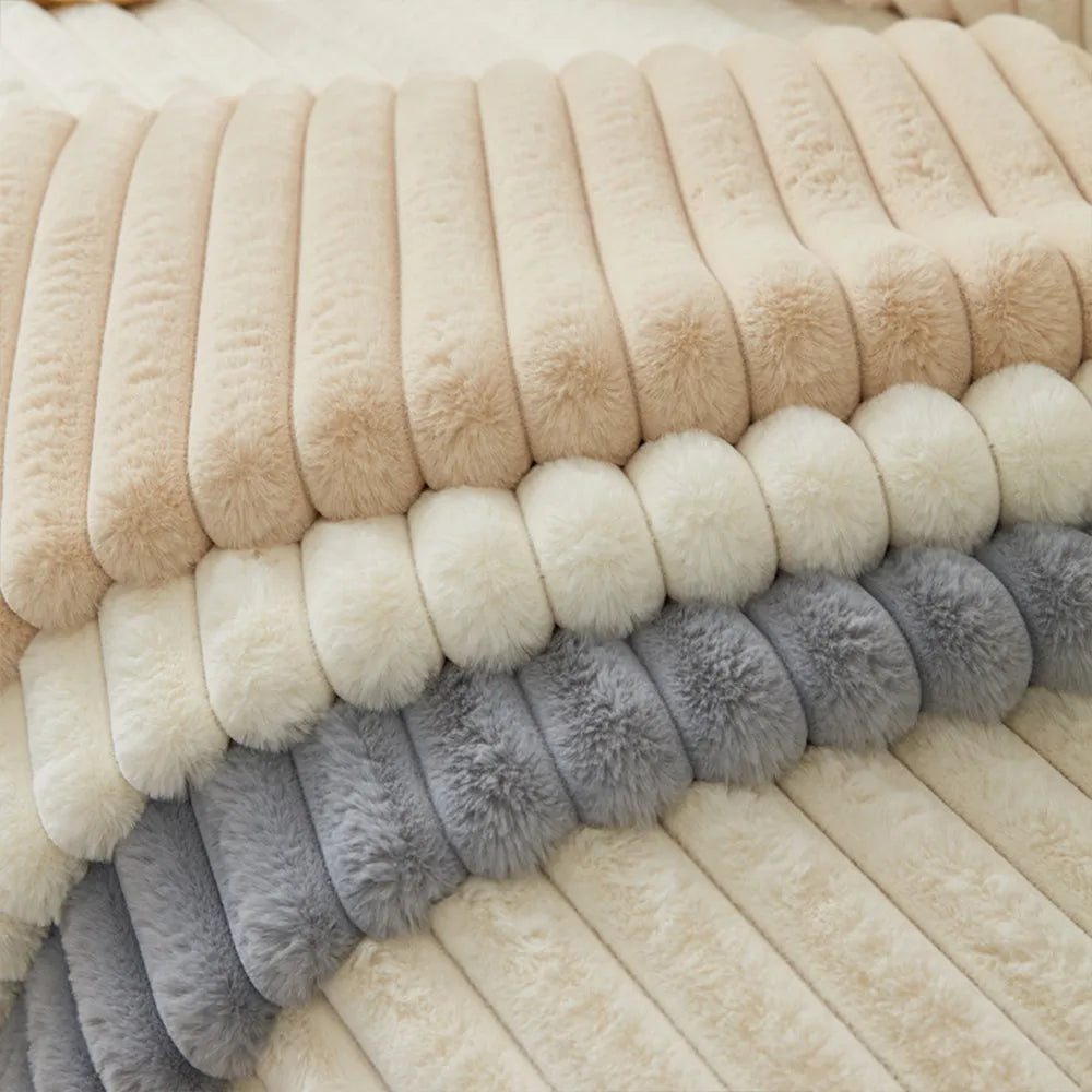 Ribbed Bunny Fleece Seat Cover