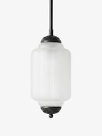 Ribbed Glass Lantern Pendant Light