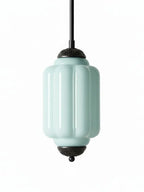 Ribbed Glass Lantern Pendant Light